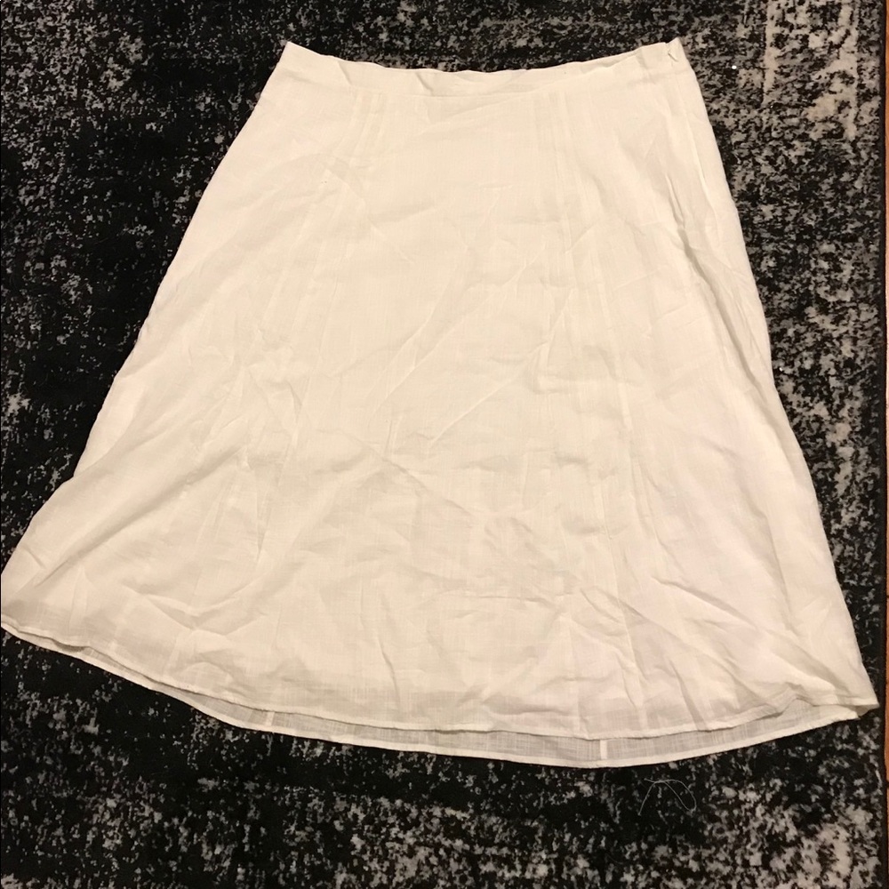 ♻️Old Navy White Midi Summer Skirt-Gently Worn